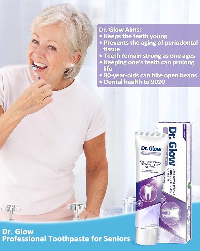 Gingivitis Treatment Toothpaste for Elderly & Mid-Aged, Gum Repair for Receding Gums Hydroxyapatite Toothpaste, Periodontal Disease Treatment for Seniors, Fluoride Free Gum Disease Treatment