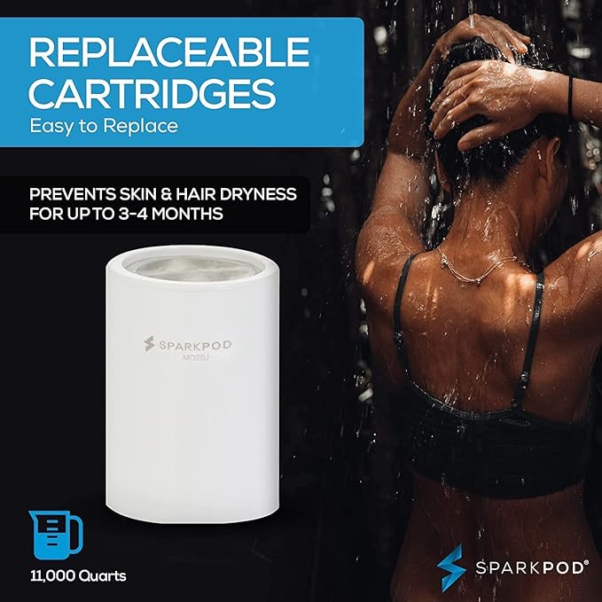 SparkPod High Output Shower Filter Capsule - Suitable for People with Sensitive and Dry Skin and Scalp, Filters Chlorine and Impurities | 1-min Install (Oil-Rubbed Bronze)