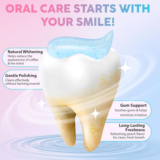 Niacinamide Whitening Toothpaste - Gum Care Strengthen, Tooth Enamel, Prevent Cavities, Fresh Breath, Gentle & Non-lrritating, Fluoride-Free