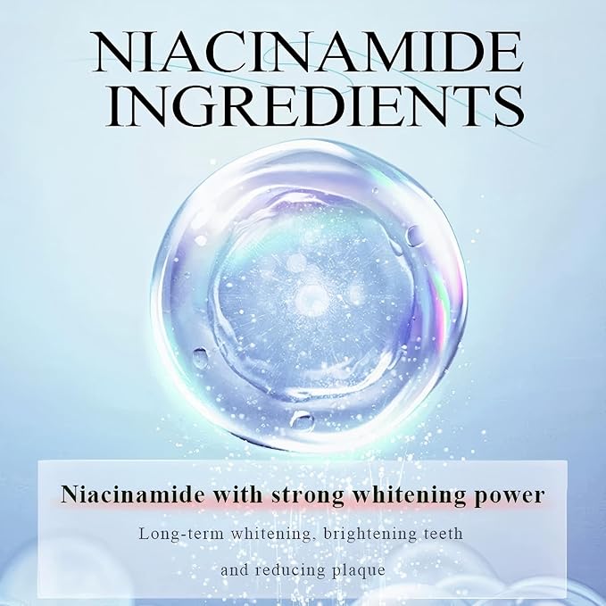 Niacinamide Whitening Toothpaste, Niacinamide Toothpaste with Natural Gentle Care Deep Stain Removal Clean, Fluoride-Free Formula is Suitable for Sensitive Teeth (2)