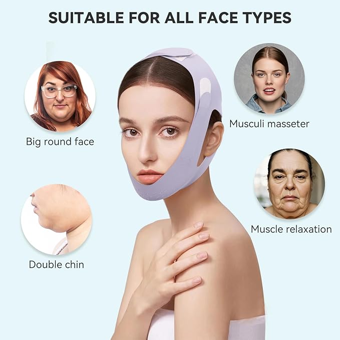 Anti Snore Chin Strap, Snore Stopper with Adjustable Velcro Chin Strap for Sleeping Comfortable Stop Snoring Solution Anti Snoring Devices Breathable and Reusable （Two Couple Outfits） (L)
