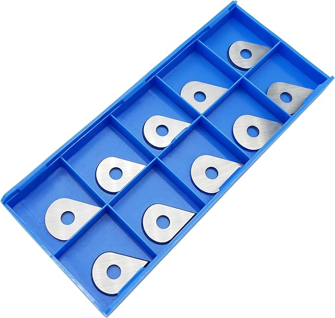 LU&MN Carbide Paint Scraper Blades Drop Shaped Blades,Ultra Sharp & Wear Resistant for Removing Paint, Glue, Grout, Pack of 10PCS