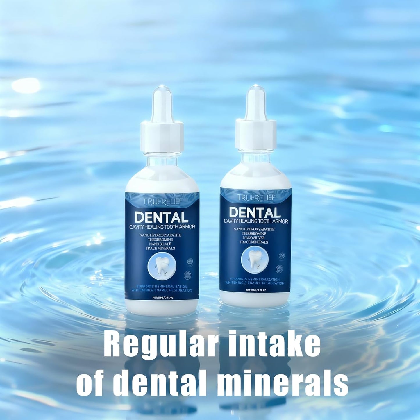 Cavity Healing Tooth Armor Liquid- Transparent Enamel Strengthening Formula with Hydroxyapatite, Supports Cavity Defense & Gum Health, Daily Oral Care Solution (2)