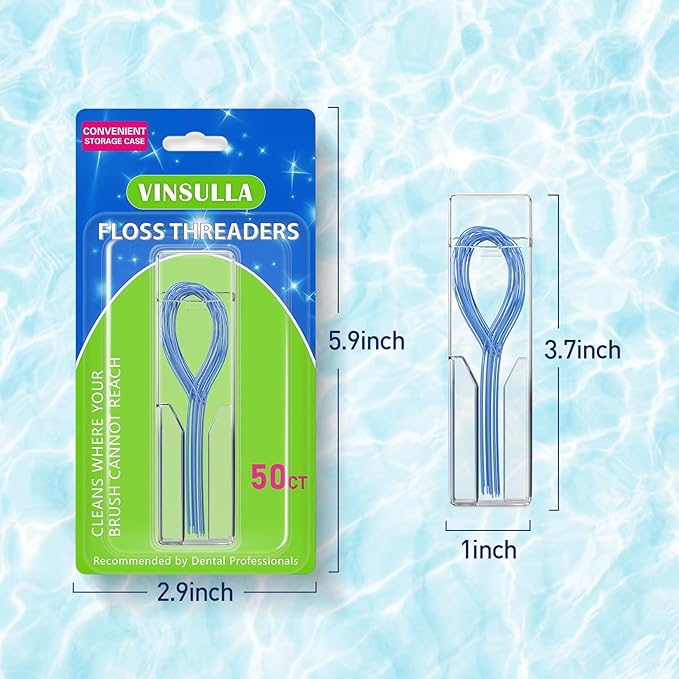 Floss Threaders for Braces, Bridges, and Implants (50 Count (Pack of 4))