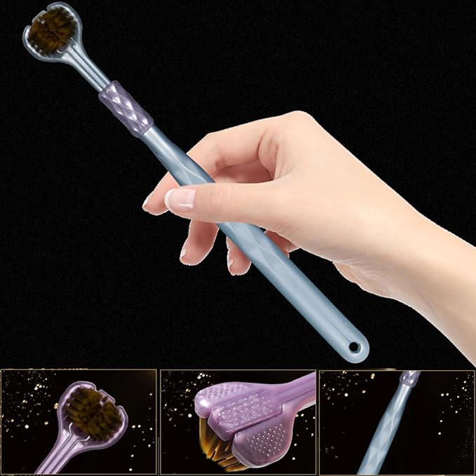 Three Headed Toothbrush – 18.5cm PP Soft Bristle 4pcs, Cleaning Tool, Care Aid | Perfect for Home Bathroom Use, Child Friendly Brushing, Adult Hygiene Routine, Travel Kit Packing, Family