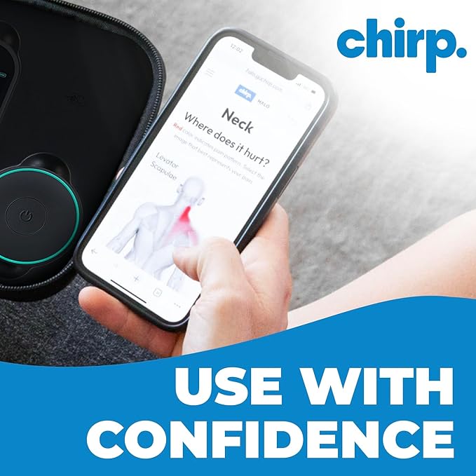 Chirp Halo Wireless Muscle Stimulator – Portable EMS Device for Muscle Recovery, Pain Relief, and Strength Training, Stimulator for Faster Growth & Recovery (Single)