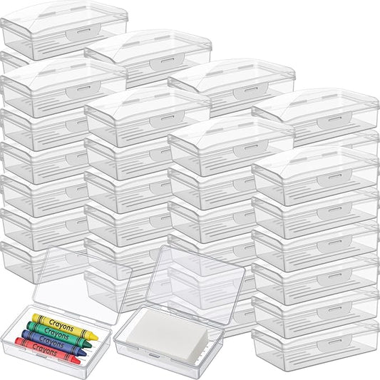 48 Pcs Travel Soap Container Portable Plastic Soap Boxes Bulk with Lid Homeless Donations Bulk Gym Shower Tour Groups Hotel Outdoor Camping (Clear)