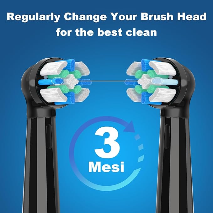 iO Replacement Heads Compatible with Oral B iO, for Oral B iO 2/3/4/5/6/7/8/9/10 Series Electric Toothbrushes, Medium Softness for Protect Teeth and Gums, 5 Black and 5 White