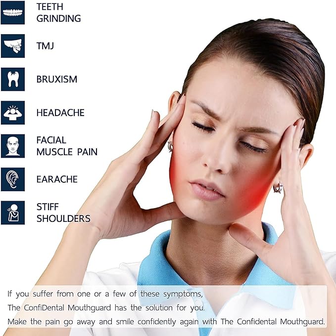 The ConfiDental Mouth Guard for Teeth Grinding & Clenching Pack of 6 Moldable Night Guards for Bruxism, Custom-Fit Protection for Comfortable Day & Night Use
