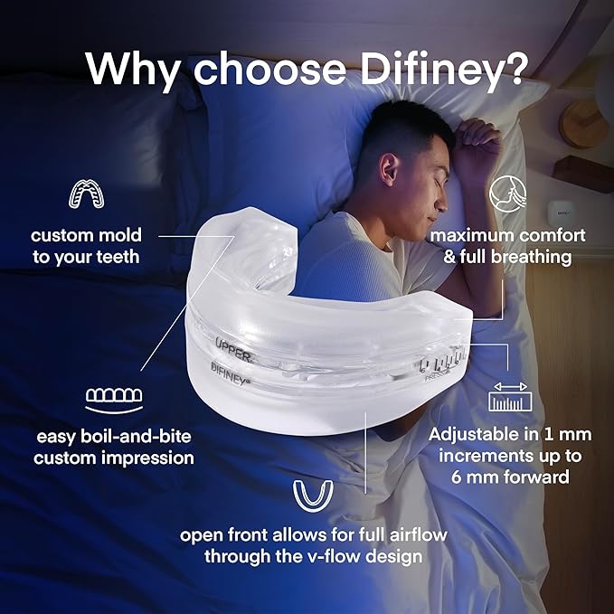Advanced Anti Snoring Device 4.0 Clear: Adjustable Custom-Fit Anti Snoring Mouthpiece Mouth Guard for Men and Women - Effective Comfortable Anti Snore Solution