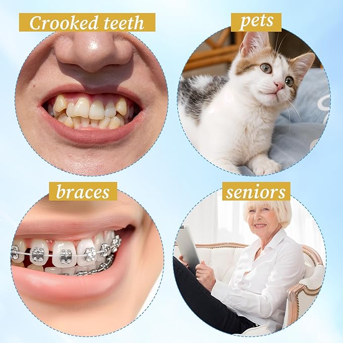 4 PCS Orthodontic Toothbrush, End Tuft Toothbrush Mini Compact Interspace Brush Single Tufted Brush Tiny Small Head Orthodontic Toothbrushes for Braces Dental Implants and Teeth Detail Cleaning