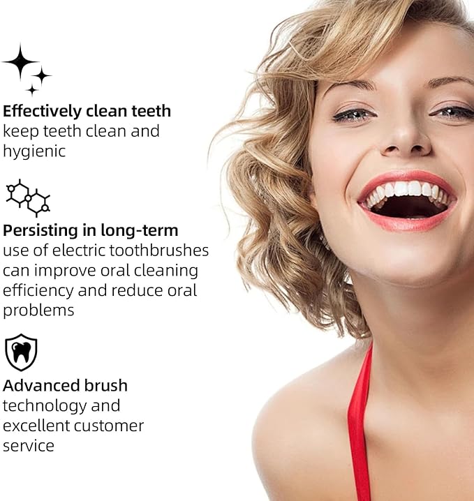 Electric Toothbrush Set, Equipped with 10 Brush Heads and Travel case, IPX8 Waterproof, 2-Minute Timer, 42000 high-Frequency Vibrations, 5 Modes, The First Choice for Gift Giving