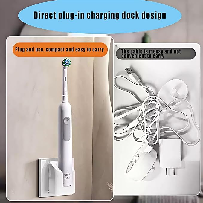 Wall Charger for Philips Sonic Electric Toothbrush Replacement Charger Base Compatible with HX6100 HX3000 HX6000 HX8000 HX9000 Series, R Series（Not Suitable for Toothbrush with Diameter Exceeding 3cm）
