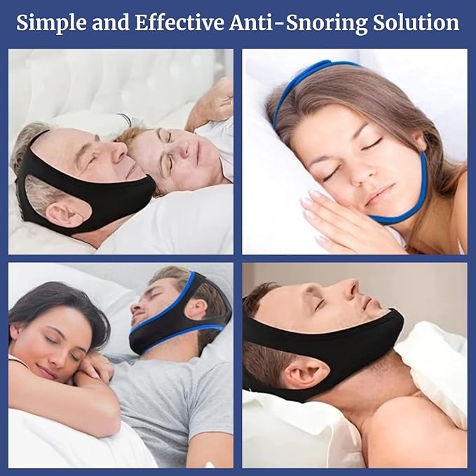 Airflow Jaw Strap, Adjustable & Breathable Anti Snoring Chin Strap, Effective Stop Snoring Solution Keep Mouth Closed