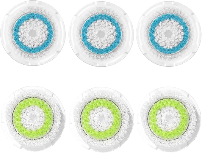 Facial Cleansing Brush Heads,Face Brush Head Replacements Compatible with Clarisonic Mia 1, Mia 2, Mia Fit, Alpha Fit, Smart Profile Uplift,Deep Pore and Sensitive（6 Pack）
