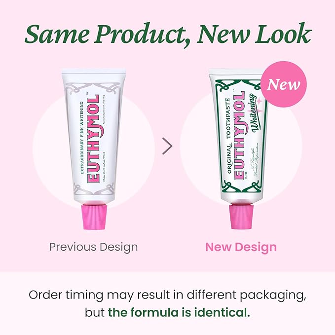 EUTHYMOL Whitening Toothpaste (3.7fl oz) - Stain Removal in 2 Weeks, Long-Lasting Freshness for Sensitive Gum & Teeth. Bad Breath, Cavity Prevention. Recyclable Aluminum Tube