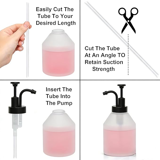 Soap Dispenser Pump Head, Replacement for 1.3in (33 mm) Neck Size Bottles, Rust Proof & Leak Proof for Soap Lotion Bottle Upcycling (Black)