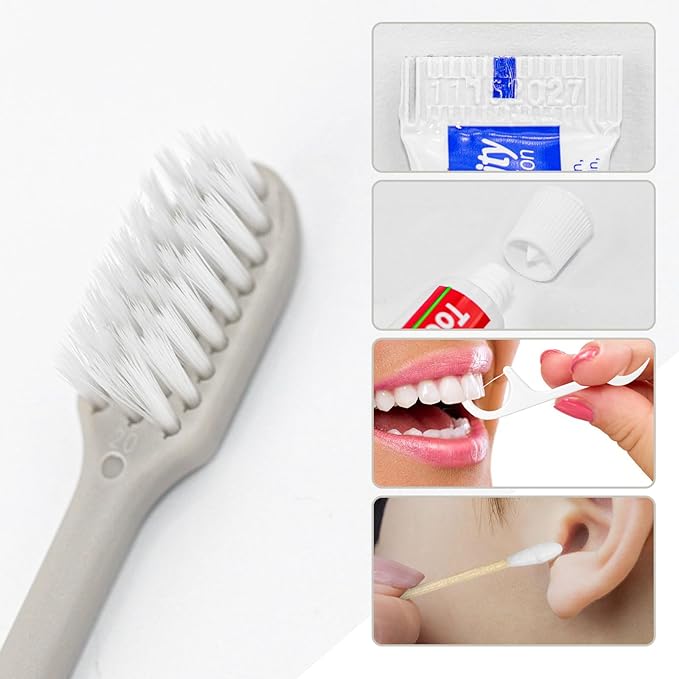Disposable Toothbrushes, Toothbrush and Toothpaste, Toothbrush and Toothpaste Travel, Comes with Hotel Vanity Set, Individually Packaged, Suitable for Hotel, Home, Camping, Travel (100-PACK)