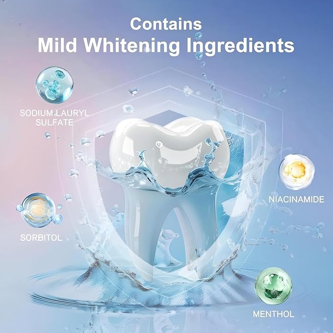 Niacinamide Whitening Toothpaste, Niacinamide Toothpaste with Natural Gentle Care Deep Stain Removal Clean, Fluoride-Free Formula is Suitable for Sensitive Teeth (2)