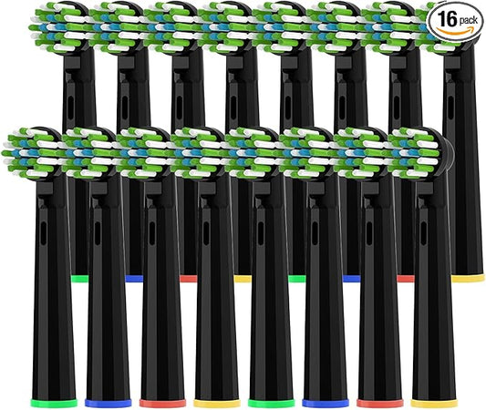 Replacement Toothbrush Heads Compatible with Oral b Braun Smart 1500/7500,Pro 1000/1500,Genius x/6000/Cross/Floss/Sensitive,16PCS Electric Brush Heads Refill for Braun Oral B,
