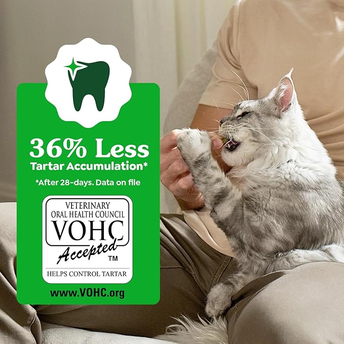 Greenies Feline Veterinarian-Recommended Adult Natural Dental Cat Treats, Oven Roasted Chicken Flavor, 2.1 oz. Pouch