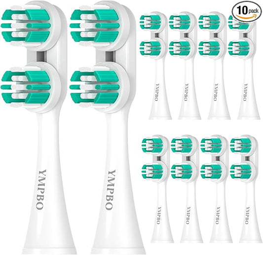 YMPBO Replacement Heads Compatible with Spinbrush PRO Clean/PRO+ Gum Health Powered Toothbrush, Brush Head Replacement Refill, 10 Pack