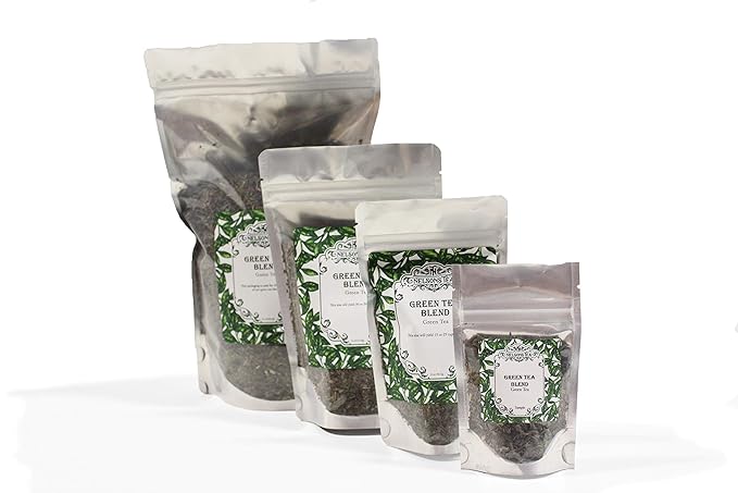 Nelson's Tea - Ginger Orange Peach - Loose Leaf Tea - Sencha green tea, green tea, ginger root, orange peel, dried peaches, and marigold petals (Sample 0.4 Oz)