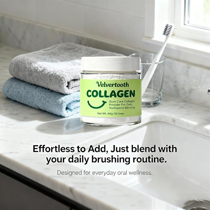 Collagen Strengthening Collagen Powder, Collagen Powder for Gums, Daily Gum-Line & Enamel Support Formula for Brighter Smile, Reduced Sensitivity & Healthier Gums (2)