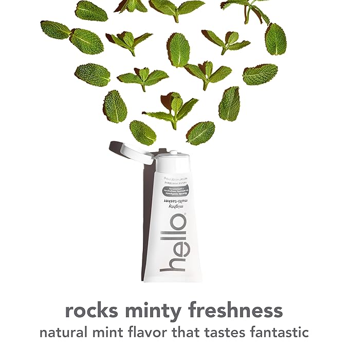 hello Mighty Multitasker Fluoride Toothpaste, 8-in-1 Toothpaste with Minty Flavor, Anticavity, Antigingivitis, Antisensitivity, Strengthens Enamel and Whitens, 4.0 Oz Tube