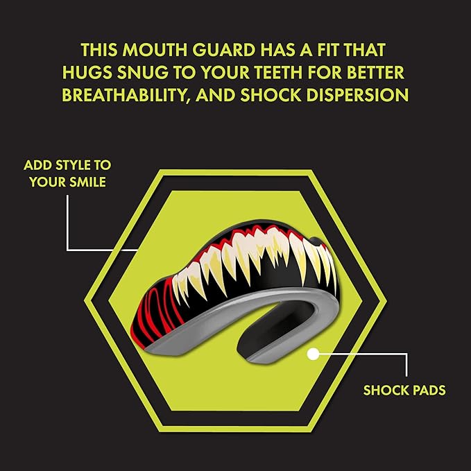 DAMAGE CONTROL Extreme Impact Mouth Guard – Sports Mouthguard for Boxing, MMA, BJJ, Hockey, Rugby, Lacrosse, & More – Mouthpiece for Teeth & Jaw Protection, for Youth & Adults (Youth, SymBite)