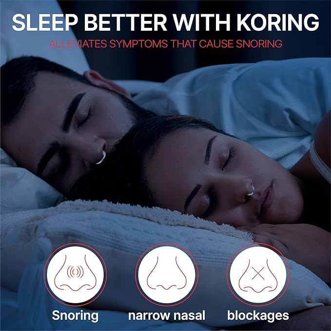 Dr. Koring Snoring Solution Nasal Dilators for Sleeping Snore Stopper Device Clip (Made in Korea) (Helical Design) (100% Silicone) (4 Sizes) – Anti Devices Nose Strips Alternative Breathing
