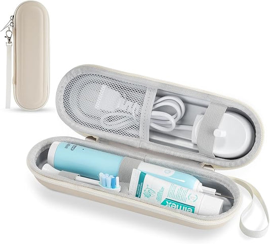 TYSORETY Toothbrush Travel Case for Oral B/Oral-B Pro 1000 1500 5000 7000 & Philips Sonicare 4100 1100 5300 5100 6100/iO Electric Toothbrush, Hard Protective Storage Bag (Starlight-2)