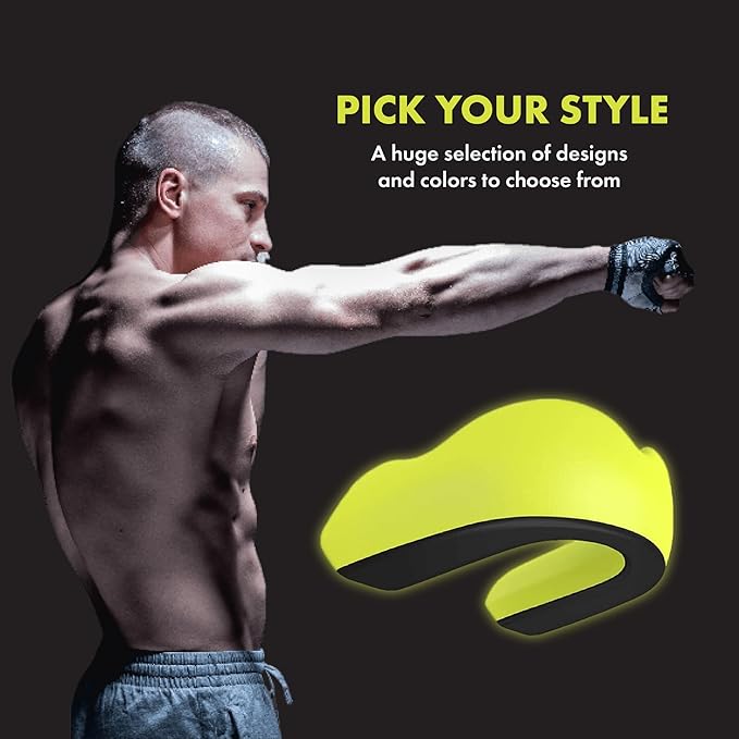 DAMAGE CONTROL Extreme Impact Mouth Guard – Sports Mouthguard for Boxing, MMA, BJJ, Hockey, Rugby, Lacrosse, & More – Mouthpiece for Teeth & Jaw Protection, Youth & Adult (Youth, Damage Control Green)