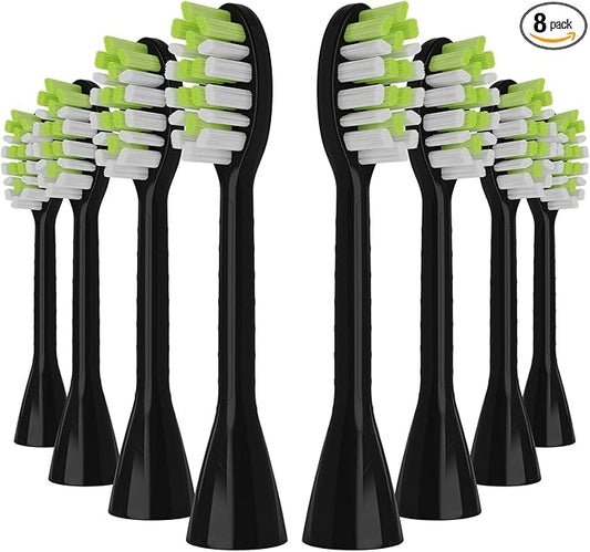 One Series Replacement Toothbrush Heads Pisonicleara Compatible with sonicare Philips One Series BH1022/03 HY1100/02 HY1102 (8-pc) Battery Brush, Mango Snow White
