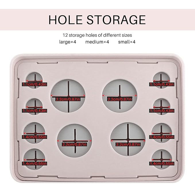 Acrylic Makeup Brush Air Drying Rack Holder - Cosmetic Brush Organizer with Lid, Waterproof Dustproof Container, 12 Holes for Different Brushes