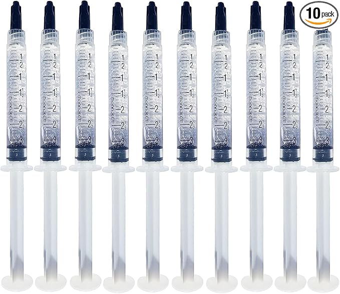 Bright White Smiles 22% Teeth Whitening Gel Refills 10 Pack Bleaching Gel, Whiten Your Teeth Without Sensitivity, Great for Sensitive Tooth Whitening, Carbamide Peroxide Teeth Whitening Gel (10X 3ML)