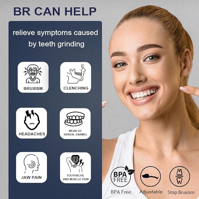 KOHEEL Adjustable Mouth Guard for Teeth Grinding and Clenching, No Boiling Night Guard, Stop Bruxism Dental Guard (2 Count)