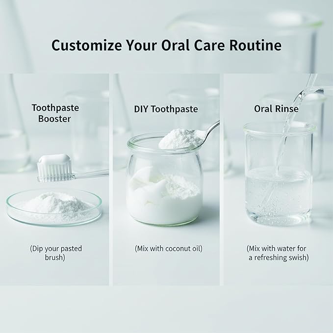 Hydroxyapatite Powder – 100% Pure Hydroxyapatite Powder for Enamel Care – Fluoride-Free, Non-Toxic DIY Toothpaste Ingredient – Natural Oral Health Alternative (1.8 oz / 50g)
