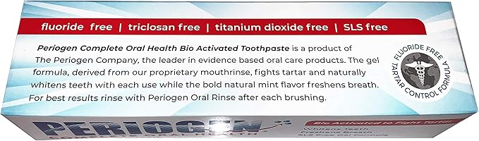 Periogen Toothpaste - Super Cleaning Plaque & Tartar Control Formula - SLS Free- 2-Pack