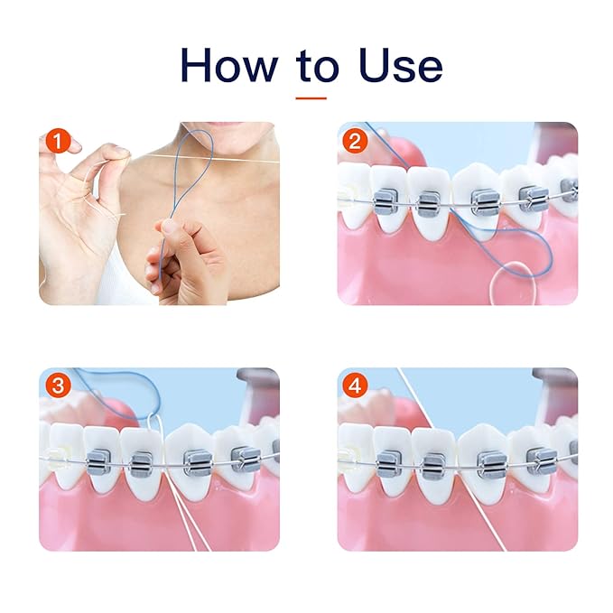 Floss Threaders for Braces, Bridges, and Implants (50 Count (Pack of 4))