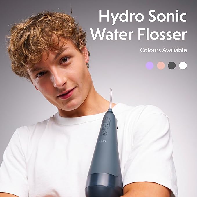 Ordo Water Flossers for Teeth, Cordless IPX7 Waterproof Oral Irrigator, 3 Pressure Settings, Portable, Rechargeable Electric Sonic Flosser, Dental Professional Recommended, White