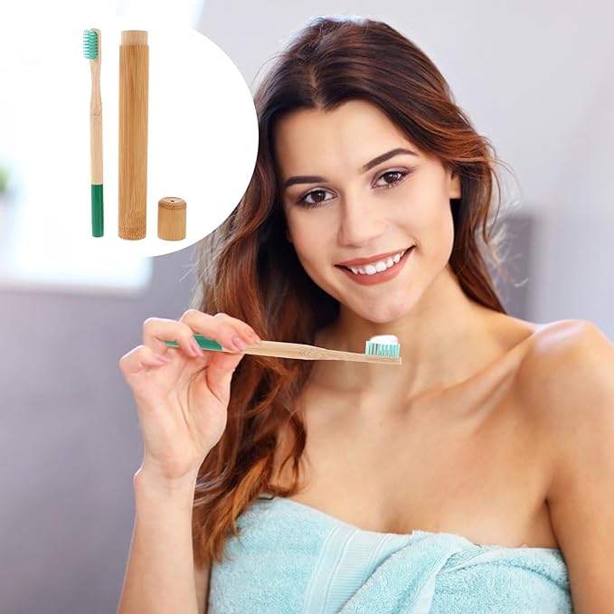 Disposable Toothbrush Kit with Biodegradable Tube Soft Bristles for Gentle Cleaning Moderate Hardness for Gum Care Random Colors Convenient Travel Dental Care Random Color
