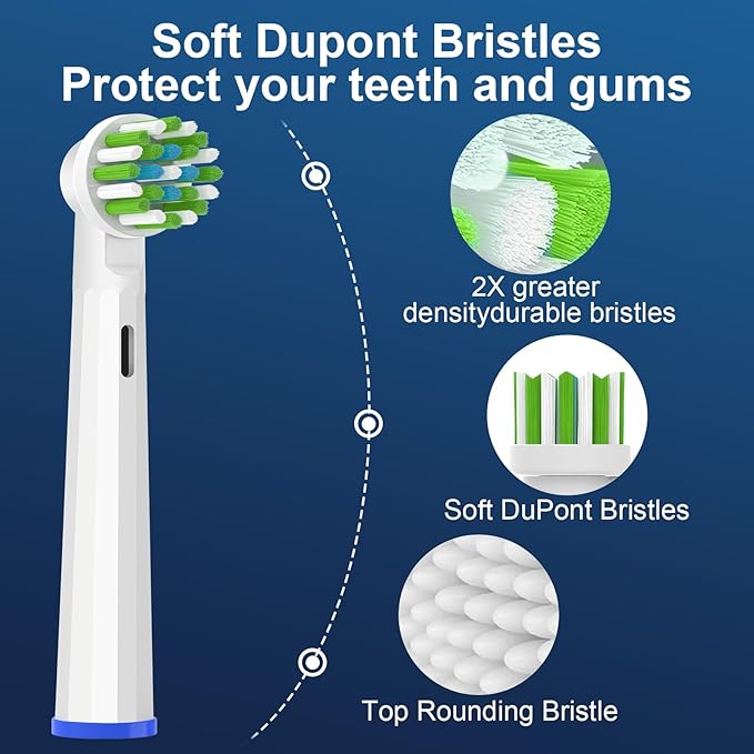 Replacement Toothbrush Heads Compatible with Oral b Braun Smart 1500/7500,Pro 1000/1500,Genius x/6000/Cross/Floss/Sensitive, 16PCS Electric Brush Heads Refill for Braun Oral B