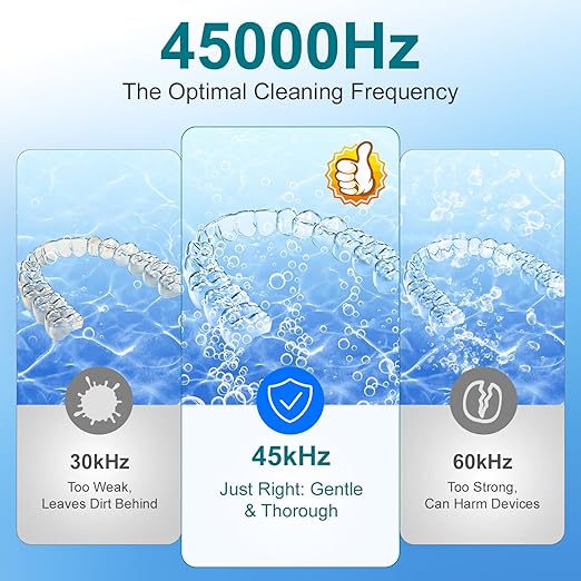Ultrasonic Retainer Cleaner Machine, 200ML Ultrasonic Cleaning Pod with 4 Modes, Digital Timer for Denture Cleaner, Aligners, Mouth Guards, Braces, Jewelry & Toothbrush Heads