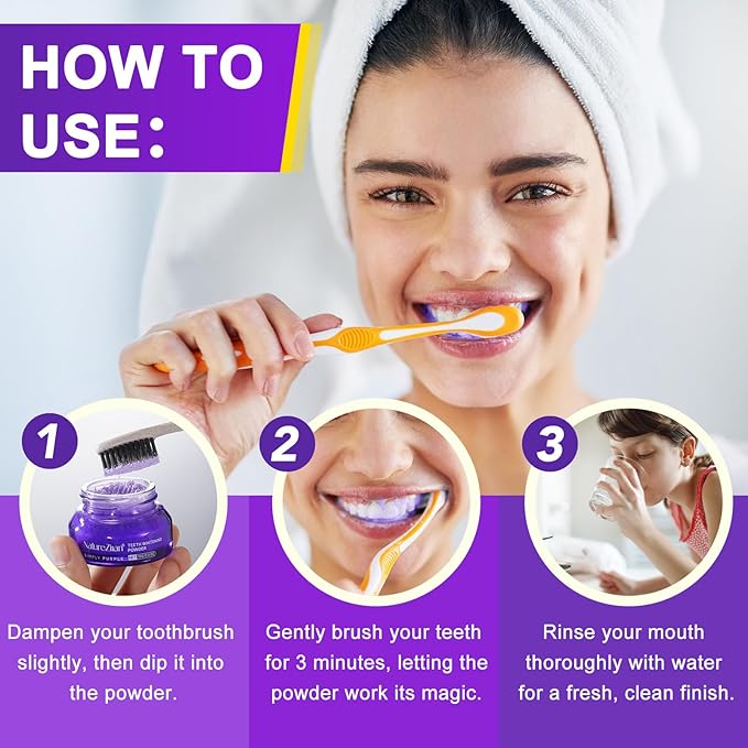 Teeth Whitening Powder - Teeth Whitening - Removes Stains - No Sensitivity - Toothpaste Power - Breath Freshener - for Coffee