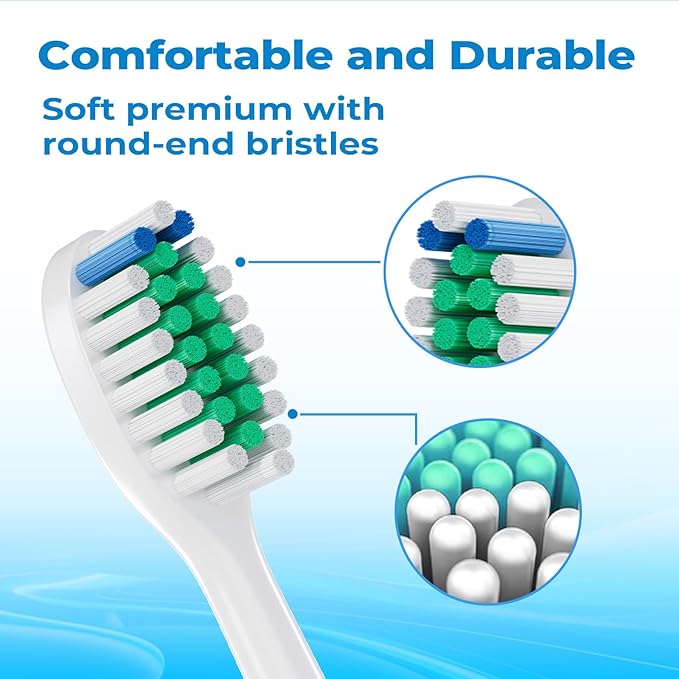 LDHUT Replacement Toothbrush Heads for Philips Sonicare, 8 Pack