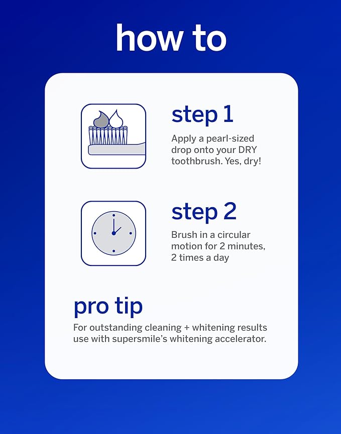 Supersmile Professional Whitening Toothpaste w/Fluoride - Removes Stains & Whitens Teeth 6 Shades - Enamel Strengthening - No Sensitivity - Travel Size (Original Mint, 1.4 Oz) (Pack of 2)