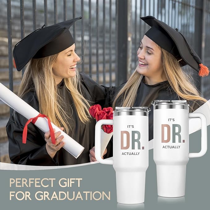 PhD Graduation Gifts, Doctor Gifts, It's Dr Actually Tumbler 40oz, Doctor Phd Doctorate Gift for Women Men Doctoral Graduates, Doctorate Doctors Graduation Gift, Doctoral Degree