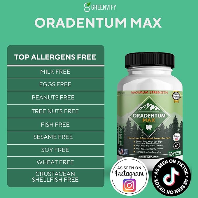 Oradentum Max Probiotic Supplement, 40 Billion CFU, 60 Capsules, 30 Day Supply (5)