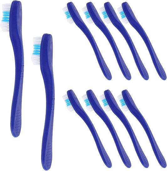 Healvian 10Pcs Small Short Handle Anti-Self- Toothbrushes 13.5Cm for Prisons Hospitals Centers Portable Travel Oral Care